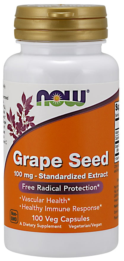 Grape Seed Standardized Extract, 100mg - 100 vcaps - Sense42 Beauty and Health