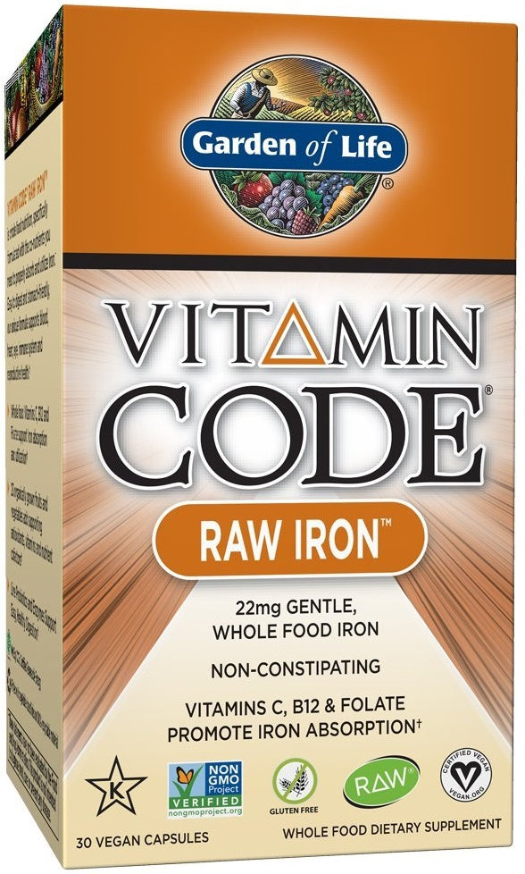 Vitamin Code Raw Iron - 30 vegan caps - Sense42 Beauty and Health