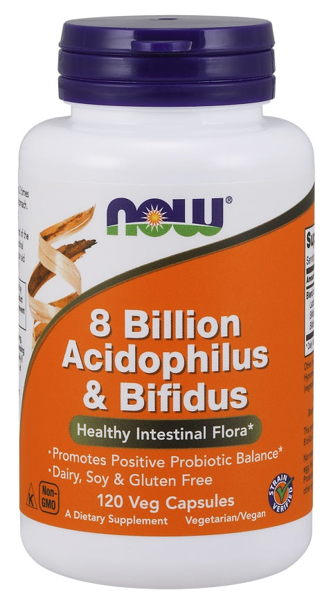 NOW Foods Acidophilus/Bifidus 8 Billion-120 Capsules by Now Foods - Sense42 Beauty and Health