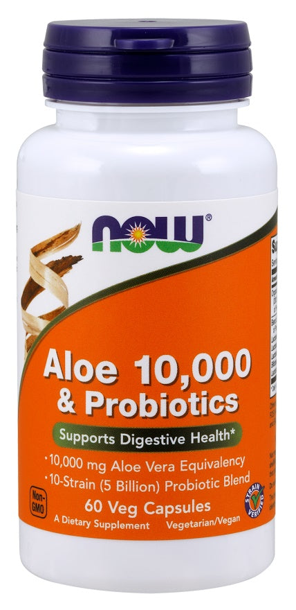 Aloe 10,000 & Probiotics - 60 vcaps - Sense42 Beauty and Health