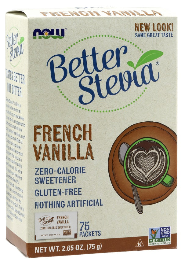 Better Stevia Packets, French Vanilla - 75 packets - Sense42 Beauty and Health