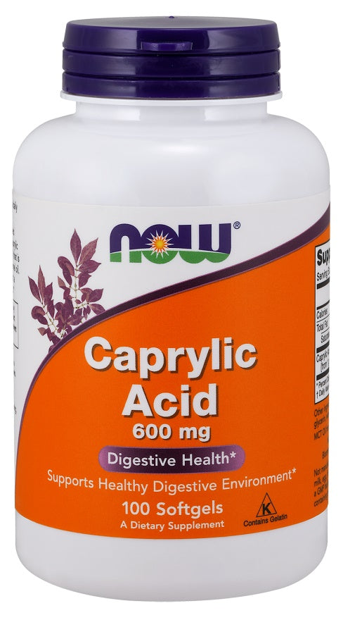Caprylic Acid, 600mg - 100 softgels - Sense42 Beauty and Health