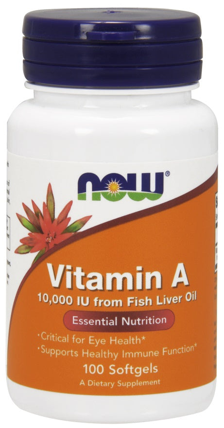 Vitamin A, 10 000 IU - 100 softgels - Sense42 Beauty and Health