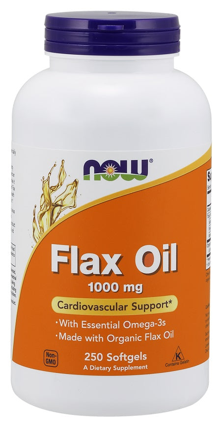 Flax Oil, 1000mg - 250 softgels - Sense42 Beauty and Health