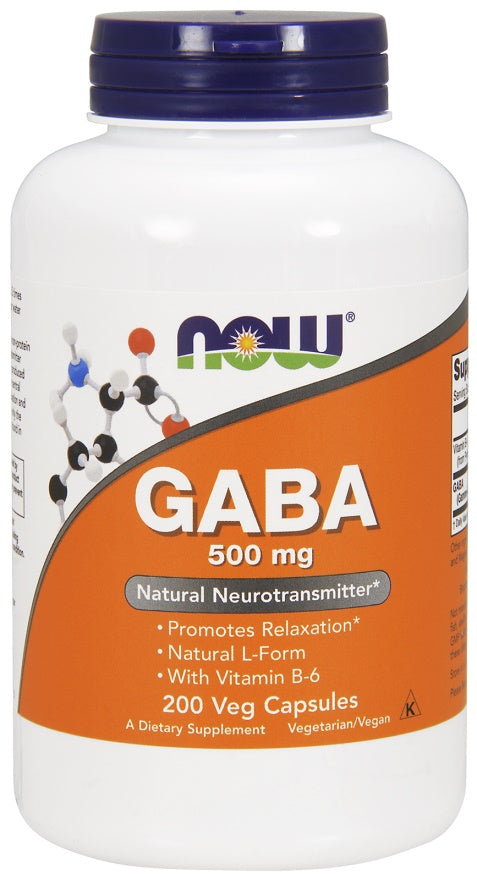 GABA with Vitamin B6, 500mg - 200 vcaps - Sense42 Beauty and Health
