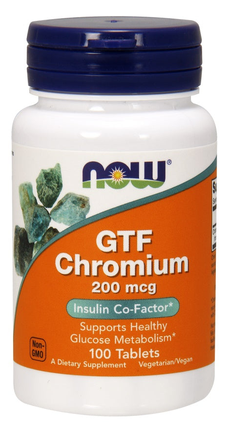 GTF Chromium, 200mcg - 100 tablets - Sense42 Beauty and Health