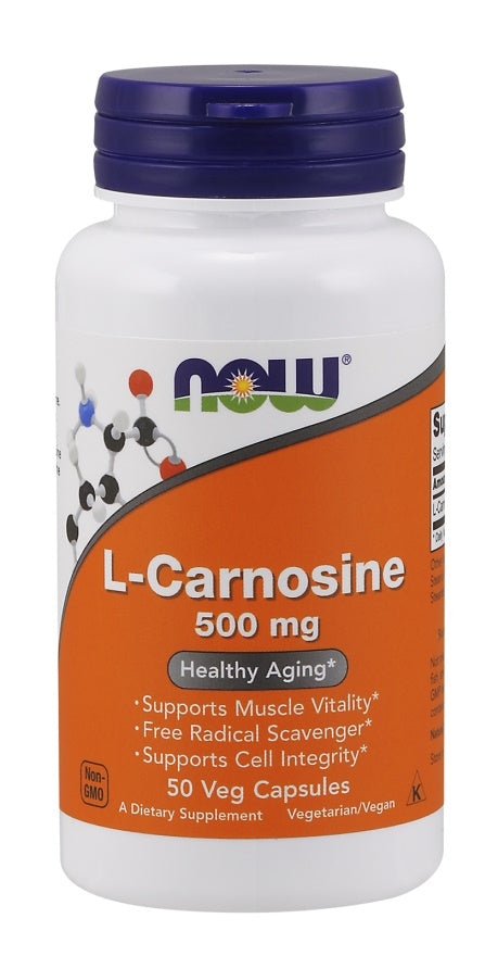 L-Carnosine, 500mg - 50 vcaps - Sense42 Beauty and Health