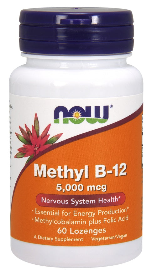 Methyl B-12 with Folic Acid, 5000mcg - 60 lozenges - Sense42 Beauty and Health