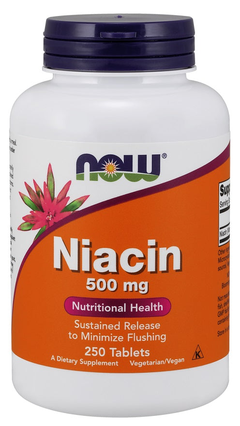 Niacin, 500mg - 250 tabs - Sense42 Beauty and Health