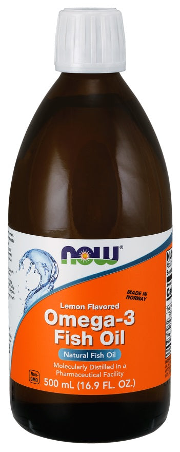 Omega-3 Fish Oil Liquid, Lemon - 500 ml. - Sense42 Beauty and Health