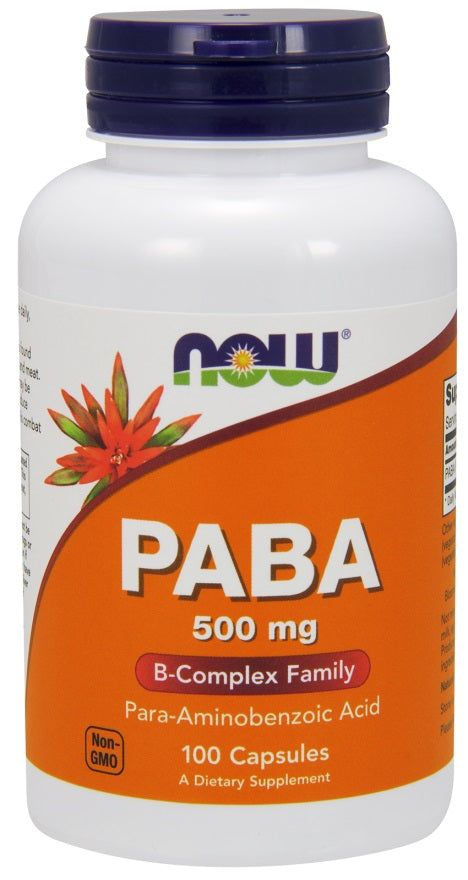 PABA, 500mg - 100 caps - Sense42 Beauty and Health