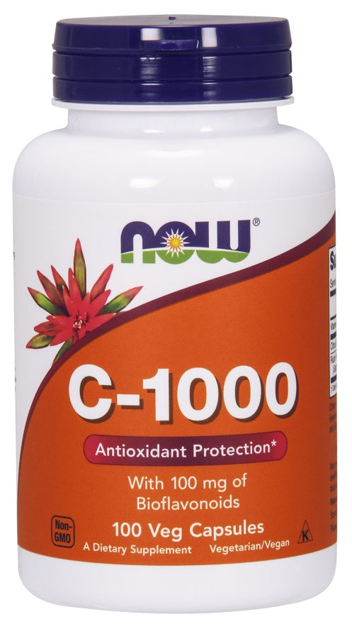 Vitamin C-1000 with 100mg Bioflavonoids - 100 vcaps - Sense42 Beauty and Health