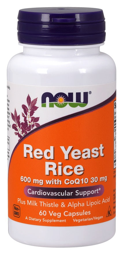 Red Yeast Rice with CoQ10, 600mg - 60 vcaps - Sense42 Beauty and Health