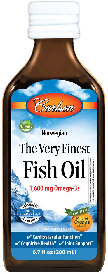 The Very Finest Fish Oil, Natural Orange - 200 ml. - Sense42 Beauty and Health