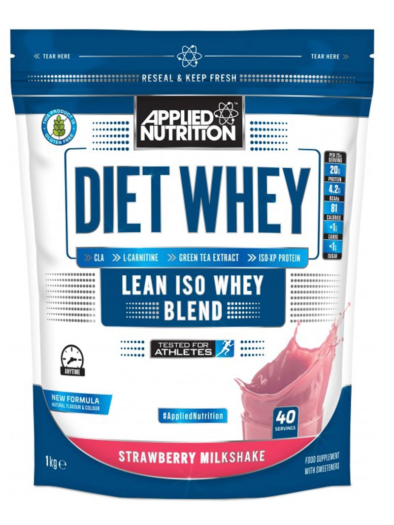 Diet Whey, Strawberry Milkshake (EAN 634158938238) - 1000g - Sense42 Beauty and Health