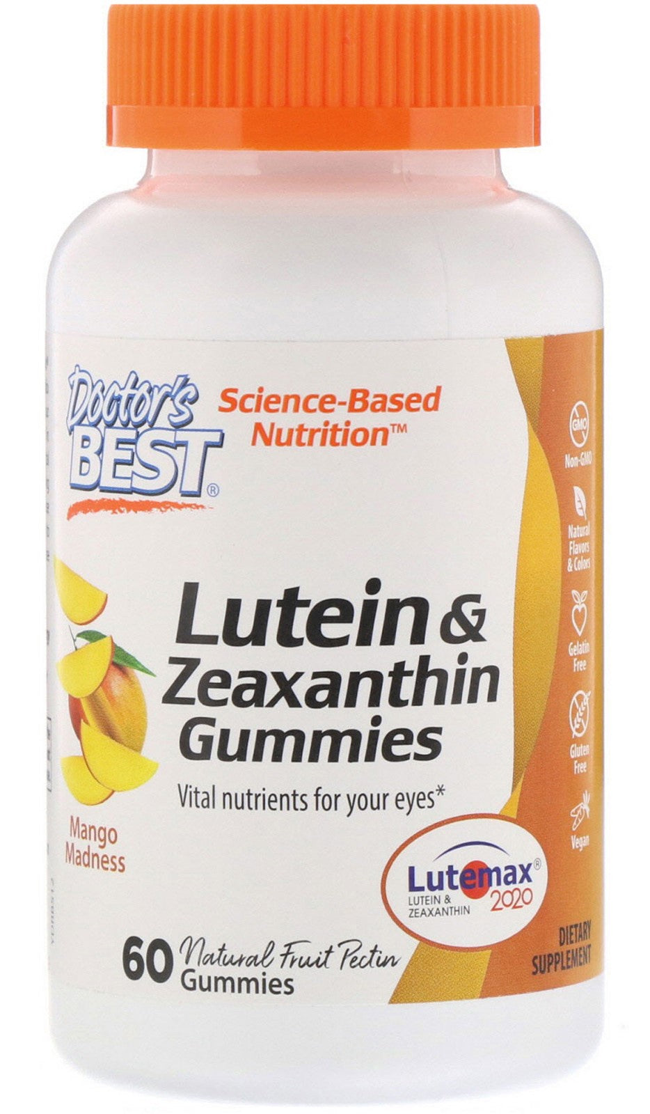 Lutein & Zeaxanthin, Mango Madness - 60 gummies - Sense42 Beauty and Health