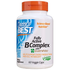 Fully Active B-Complex with Quatrefolic - 60 vcaps - Sense42 Beauty and Health