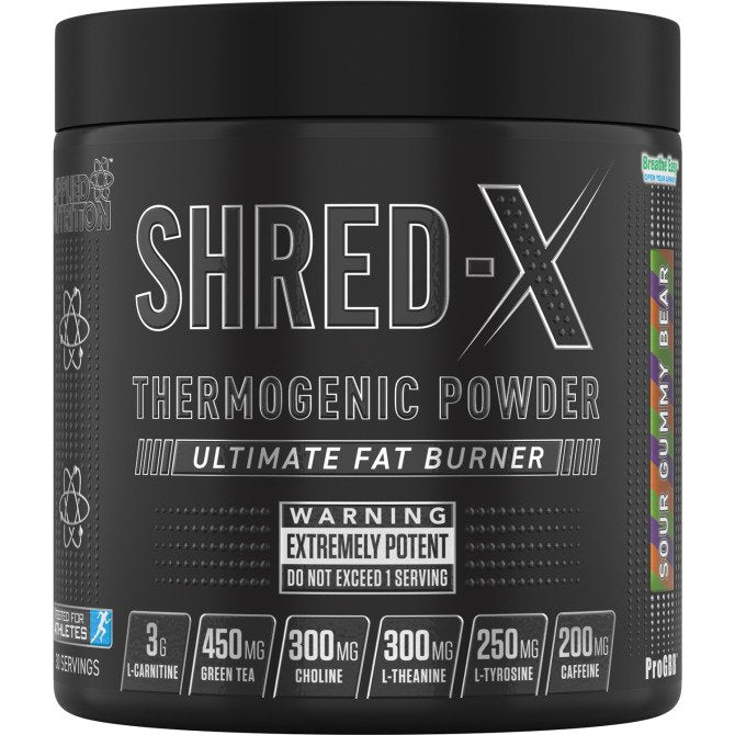Shred-X Powder, Sour Gummy Bear (EAN 634158939440) - 300g - Sense42 Beauty and Health
