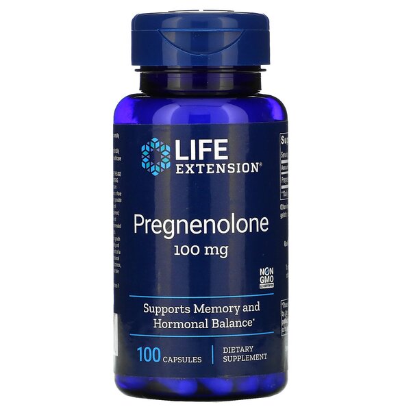 Pregnenolone, 100mg - 100 caps - Sense42 Beauty and Health
