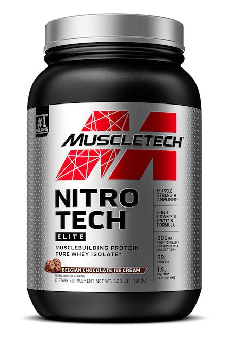 Nitro-Tech Elite, Belgian Chocolate Ice Cream - 998g