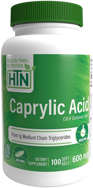 Caprylic Acid, 600mg - 100 softgels - Sense42 Beauty and Health