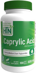 Caprylic Acid, 600mg - 100 softgels - Sense42 Beauty and Health