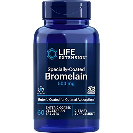 Specially-Coated Bromelain, 500mg - 60 enteric coated vegetarian tabs - Sense42 Beauty and Health