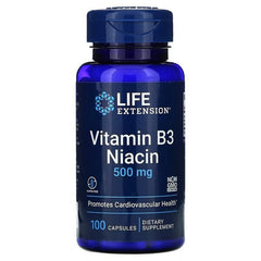 Vitamin B3 Niacin, 500mg - 100 caps - Sense42 Beauty and Health