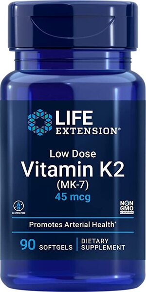 Low Dose Vitamin K2 (MK-7), 45mcg - 90 softgels - Sense42 Beauty and Health