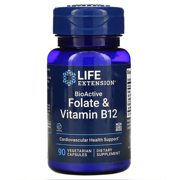 BioActive Folate & Vitamin B12 - 90 vcaps - Sense42 Beauty and Health