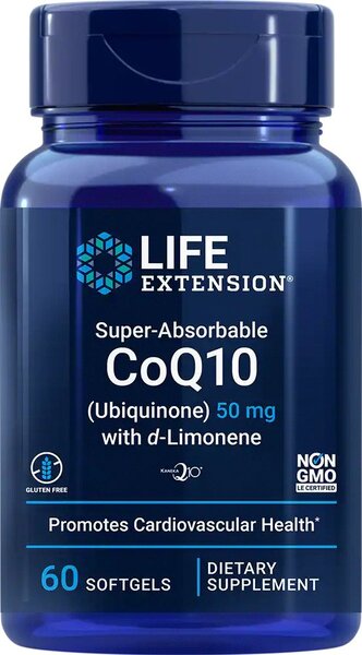 Super-Absorbable CoQ10 (Ubiquinone) with d-Limonene, 100mg - 60 softgels - Sense42 Beauty and Health
