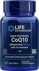 Super-Absorbable CoQ10 (Ubiquinone) with d-Limonene, 100mg - 60 softgels - Sense42 Beauty and Health