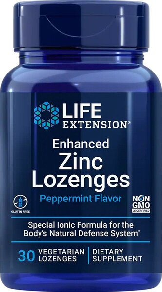 Enhanced Zinc Lozenges, Peppermint - 30 vegetarian lozenges - Sense42 Beauty and Health