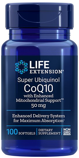 Super Ubiquinol CoQ10 with Enhanced Mitochondrial Support, 50mg - 100 softgels - Sense42 Beauty and Health