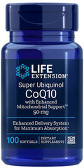 Super Ubiquinol CoQ10 with Enhanced Mitochondrial Support, 50mg - 100 softgels - Sense42 Beauty and Health