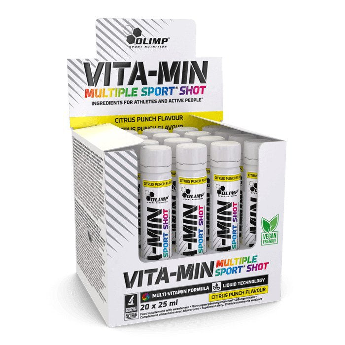 Vita-Min Multiple Sport Shot, Citrus Punch - 20 x 25 ml. - Sense42 Beauty and Health