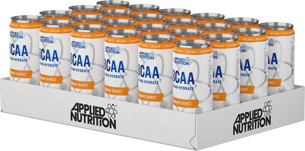BCAA Amino-Hydrate Caffeine Free Cans, Orange Burst - 24 x 330 ml. - Sense42 Beauty and Health