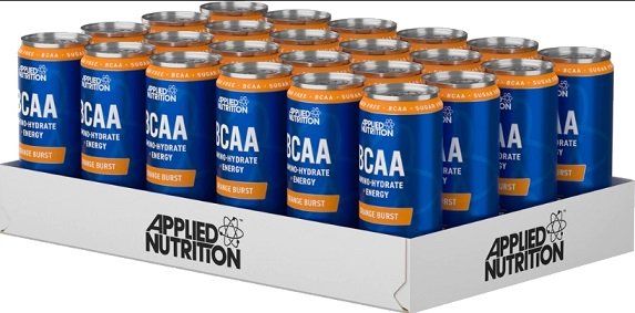 BCAA Amino-Hydrate + Energy Cans, Orange Burst - 24 x 330 ml. - Sense42 Beauty and Health