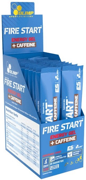 Fire Start Energy Gel + Caffeine, Blackcurrant - 20 sachets - Sense42 Beauty and Health