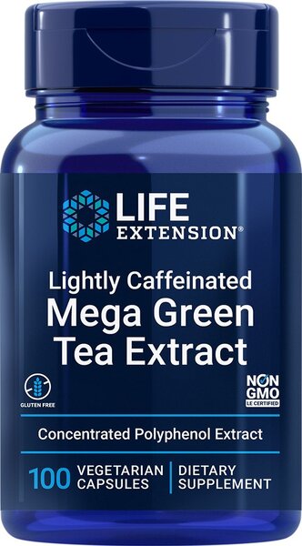 Lightly Caffeinated Mega Green Tea Extract - 100 vcaps - Sense42 Beauty and Health
