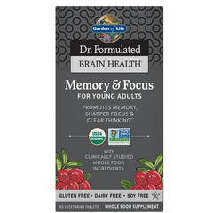 Dr. Formulated Memory & Focus for Young Adults - 60 vegetarian tablets - Sense42 Beauty and Health
