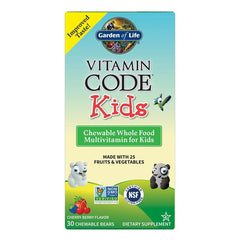 Vitamin Code Kids (Chewable Whole Food Multivitamin For Kids), Cherry Berry - 30 chewable bears - Sense42 Beauty and Health