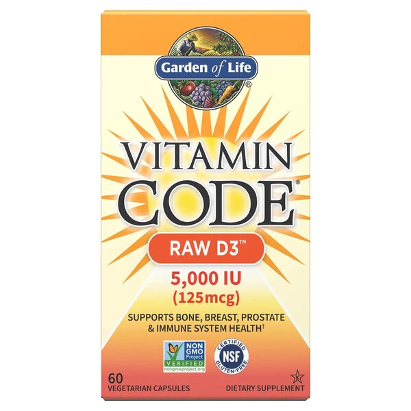 Vitamin Code Raw D3, 5000 IU - 60 vcaps - Sense42 Beauty and Health