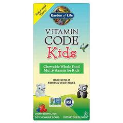 Vitamin Code Kids (Chewable Whole Food Multivitamin For Kids), Cherry Berry - 60 chewable bears - Sense42 Beauty and Health