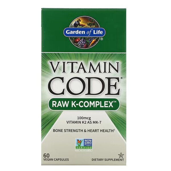 Vitamin Code Raw K-Complex - 60 vegan caps - Sense42 Beauty and Health
