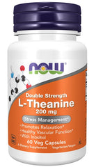 Double Strength L-Theanine, 200mg - 60 vcaps - Sense42 Beauty and Health