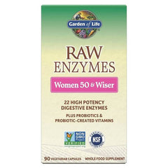 Raw Enzymes Women 50 & Wiser - 90 vcaps - Sense42 Beauty and Health