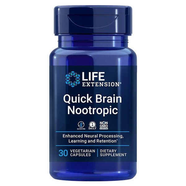 Quick Brain Nootropic - 30 vcaps - Sense42 Beauty and Health