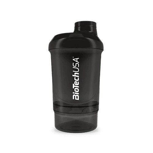 BioTechUSA Accessories Wave+ Shaker Black Smoke - 300 ml. (+ 150 ml.) - Sense42 Beauty and Health