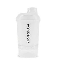 BioTechUSA Accessories Wave+ Shaker Transparent - 300 ml. (+ 150 ml.) - Sense42 Beauty and Health